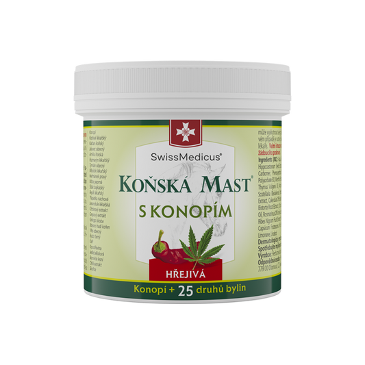 Konská masť s konopou hrejivá