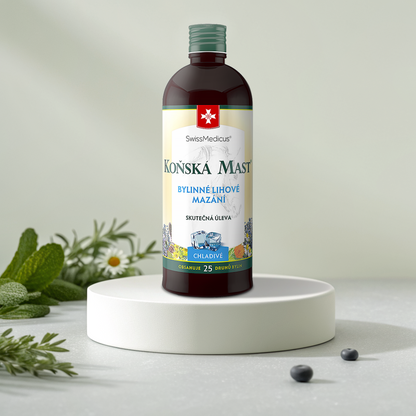 Konská masť Bylinné liehové mazanie chladivé