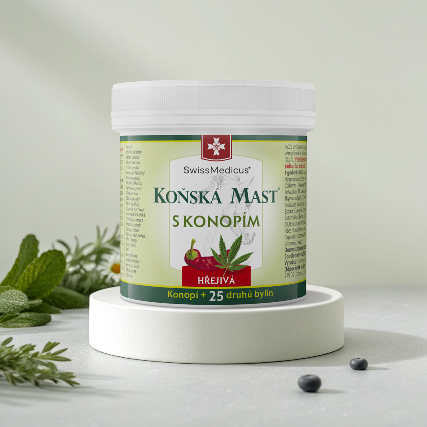 Konská masť s konopou hrejivá