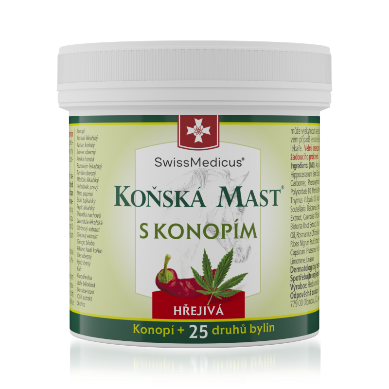 Konská masť s konopou hrejivá