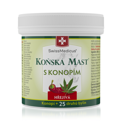 Konská masť s konopou hrejivá