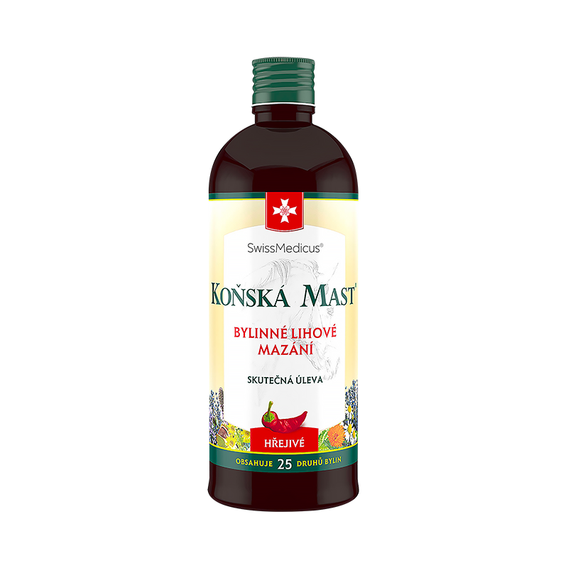 Konská masť Bylinné liehové mazanie hrejivé
