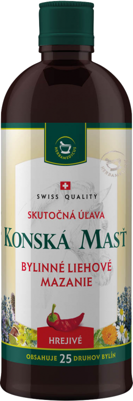 Konská masť Bylinné liehové mazanie hrejivé - 400 ml